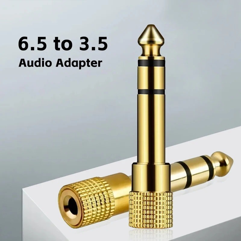 6.5mm 1/4" Male plug to 3.5mm 1/8" Female Jack Stereo Headphone Audio Adapter