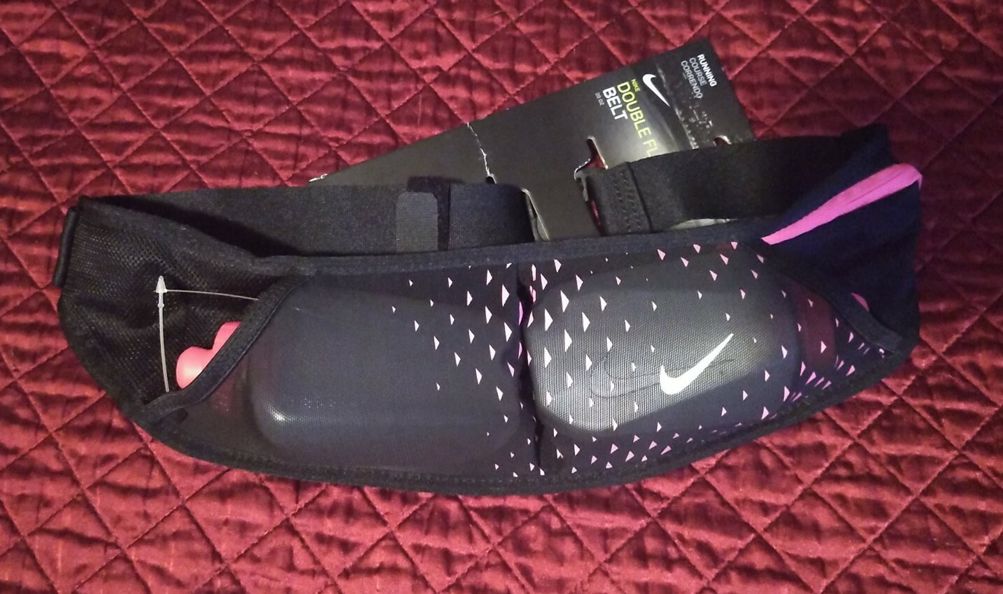 Nike Womens Running Workout Double Flask Bottle Hydration Belt