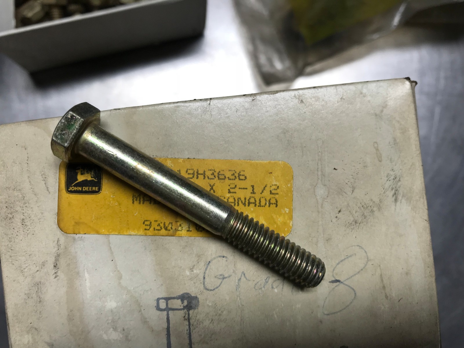 19H3636  GENUINE John Deere  CAP SCREW BOLT