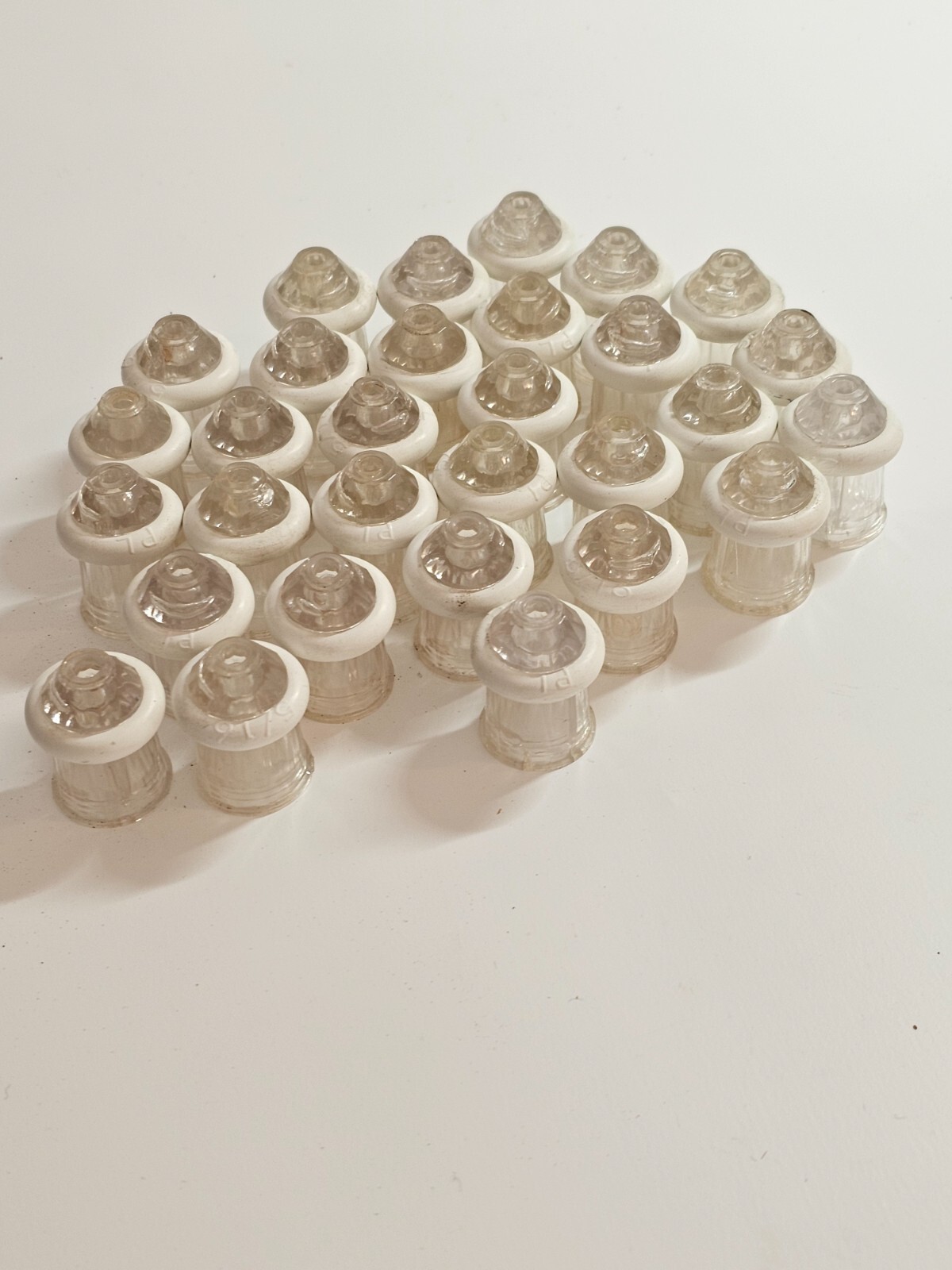 POST PINBALL MACHINE PLASTIC POSTS CLEAR JEWELED FACETED 1" WITH NEW 5/16" RING