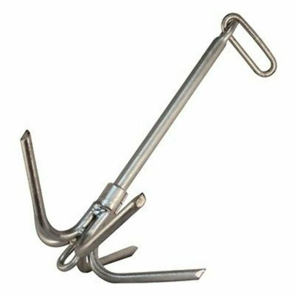 Poseidon 7-2352 Grapnel 12Lb Anchor Heavy duty G-12 Welded Ring TripLine Boat Ma