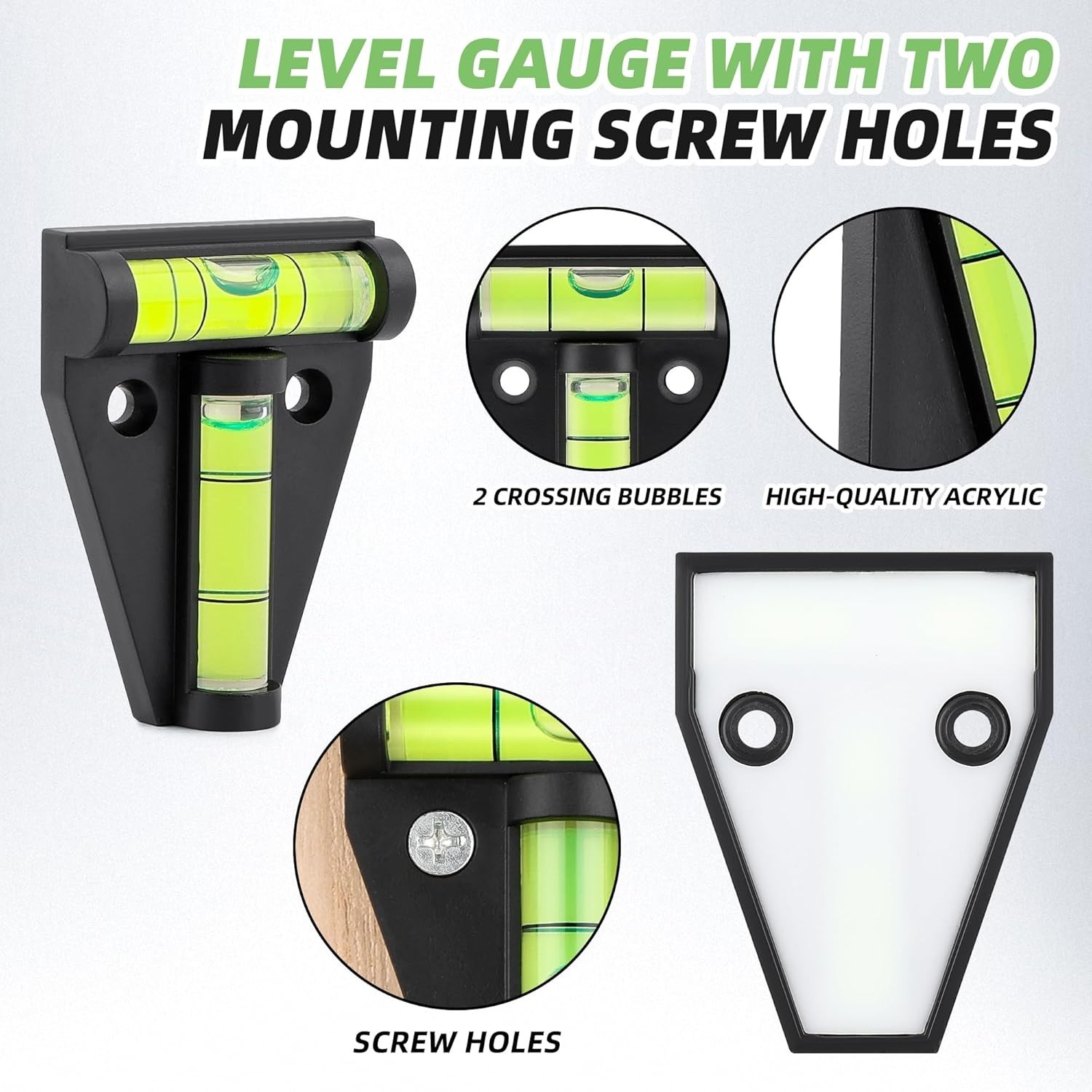 6Pcs T Type RV Levelers, Cross Check Levelers Bubble Levels