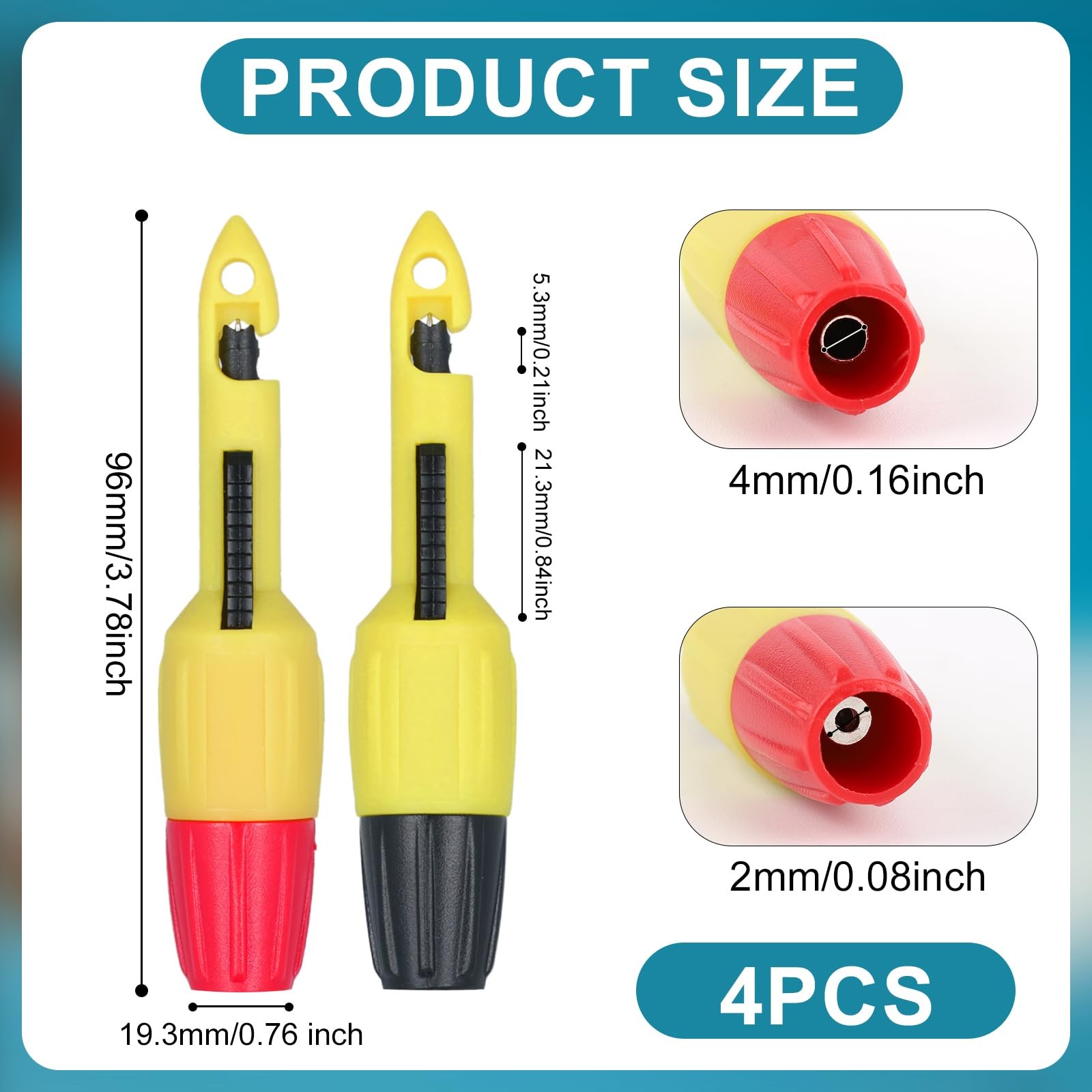 4pcs Wire Piercing Probe Kit, Wire Probe Insulation Piercing Clip Piercing