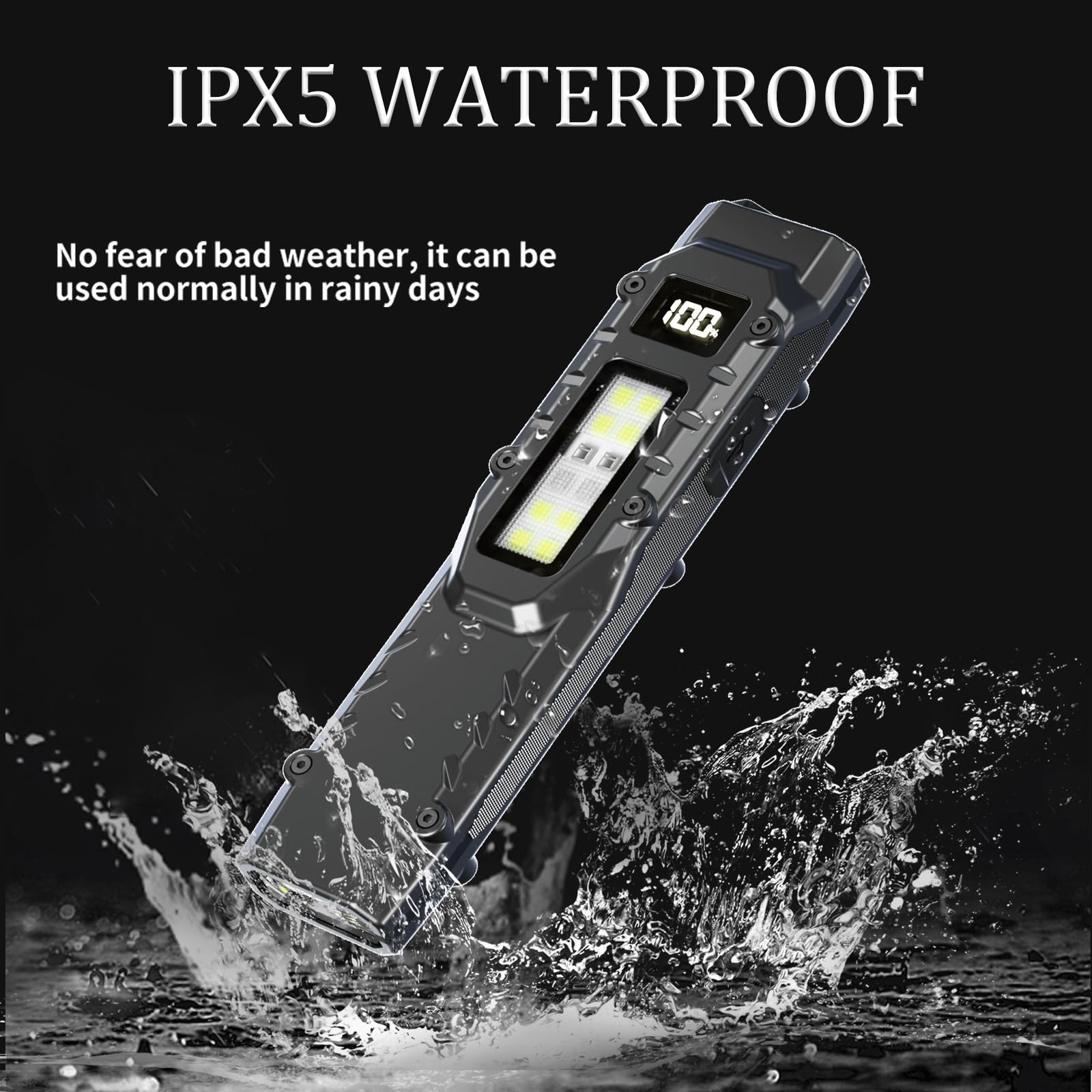 EDC Tactical Flashlight DT007, Compact 7 Mode Pocket LED Flashlight - 1500LM,...