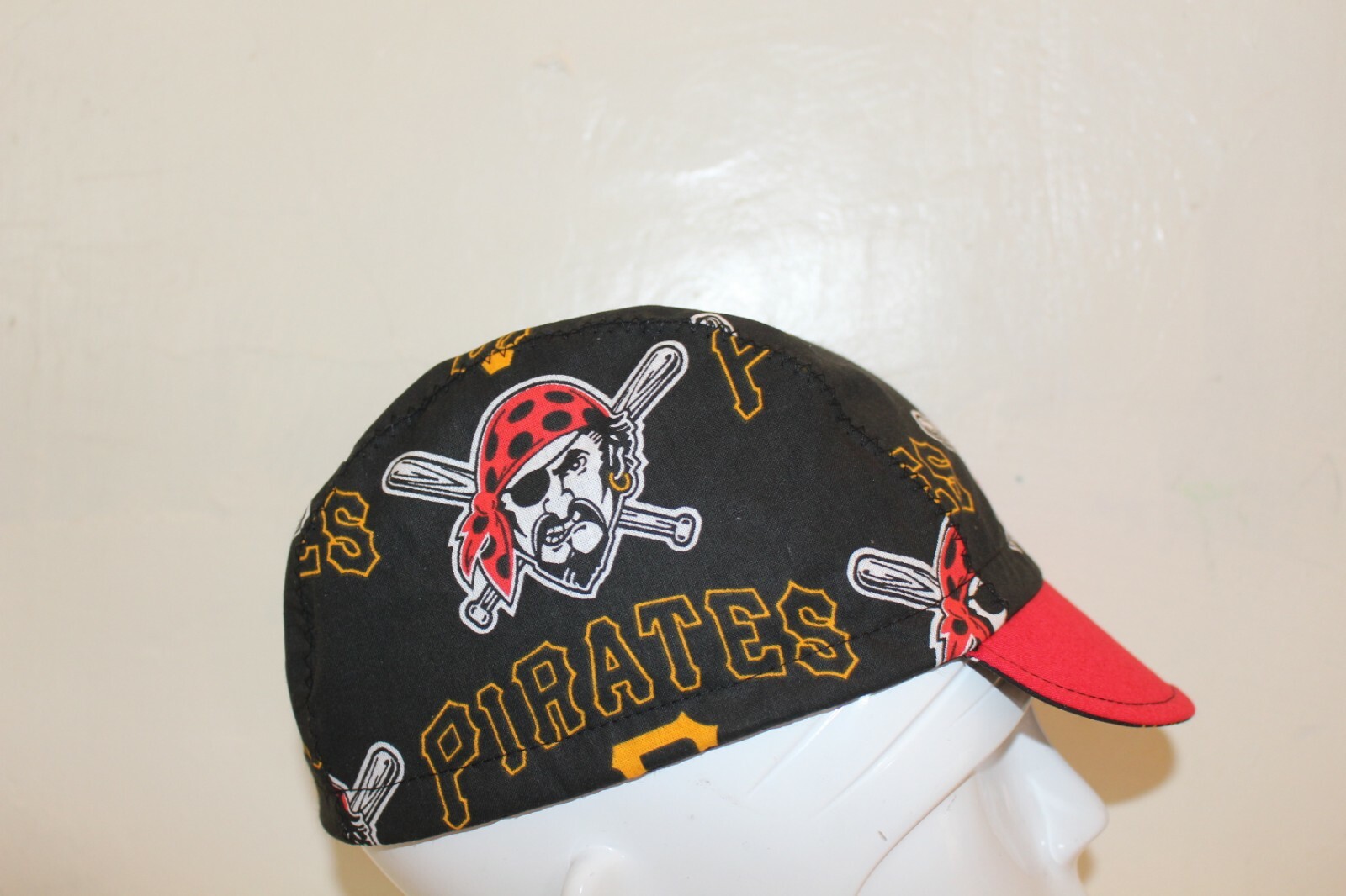 CYCLING CAP PIRATES    100% COTTON HANDMADE IN USA S/M/L