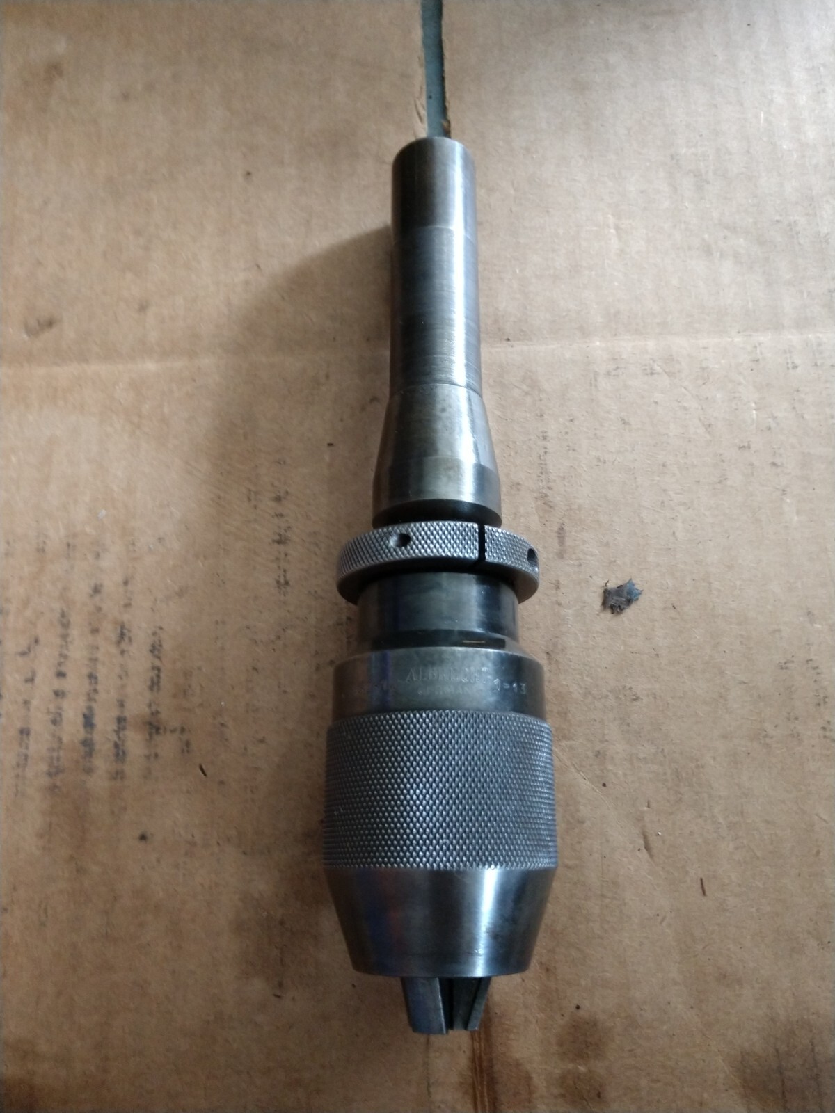 ALBRECHT KEYLESS DRILL CHUCK  1/32-1/2 IN 1-13M  R8 SHANK BRIDGEPORT ETC