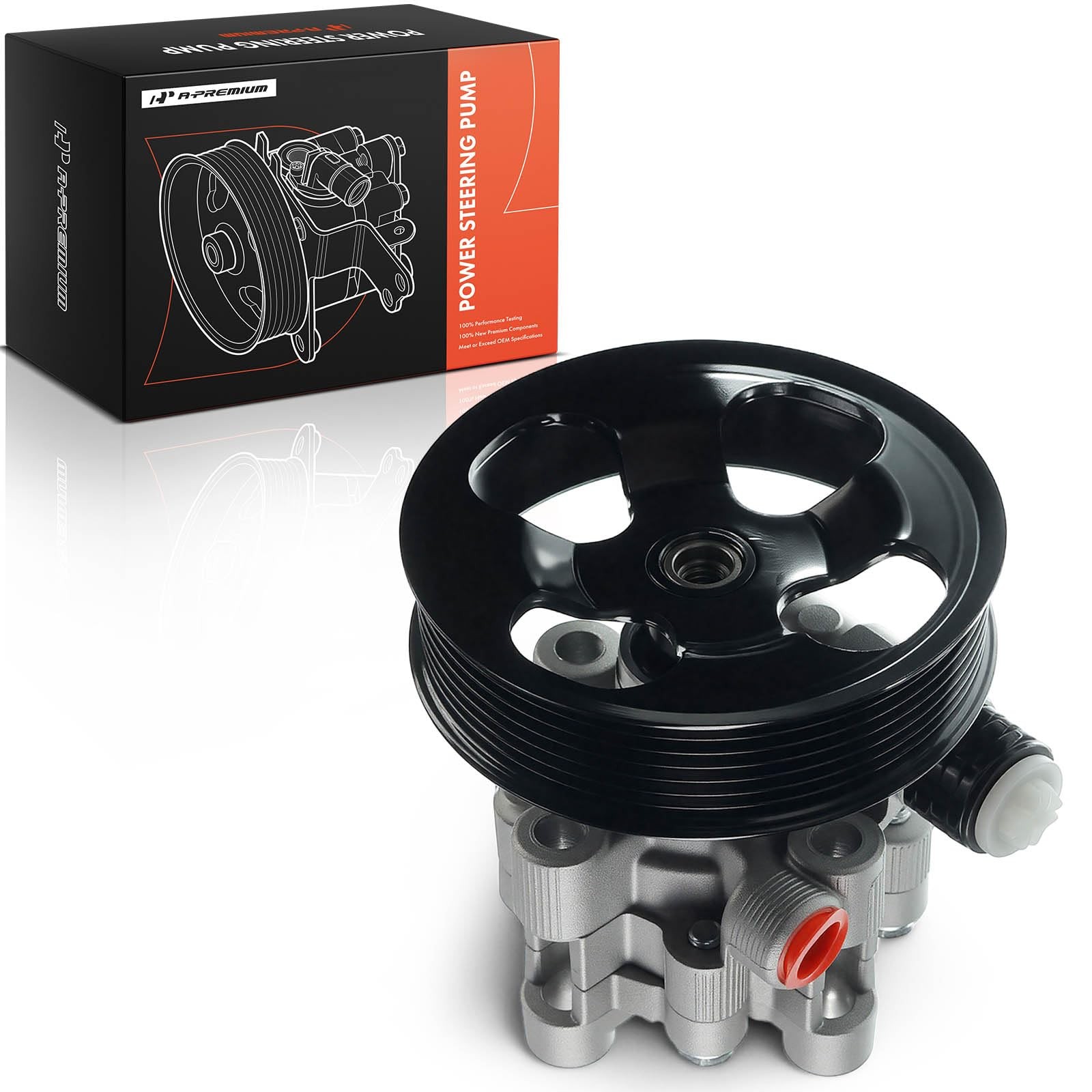 A-Premium Power Steering Pump, with Pulley, Compatible with Toyota RAV4 2001 200