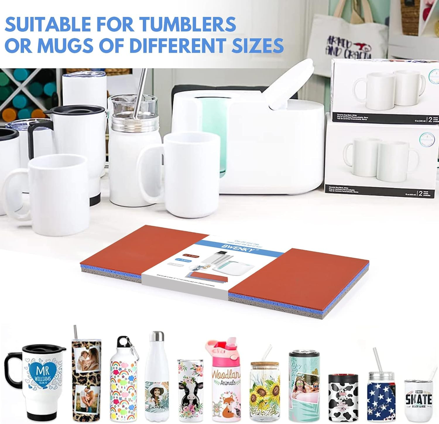 Sublimation Tumbler Wrap Compatible with Cricut Mug Press Tumbler Heat Press ...