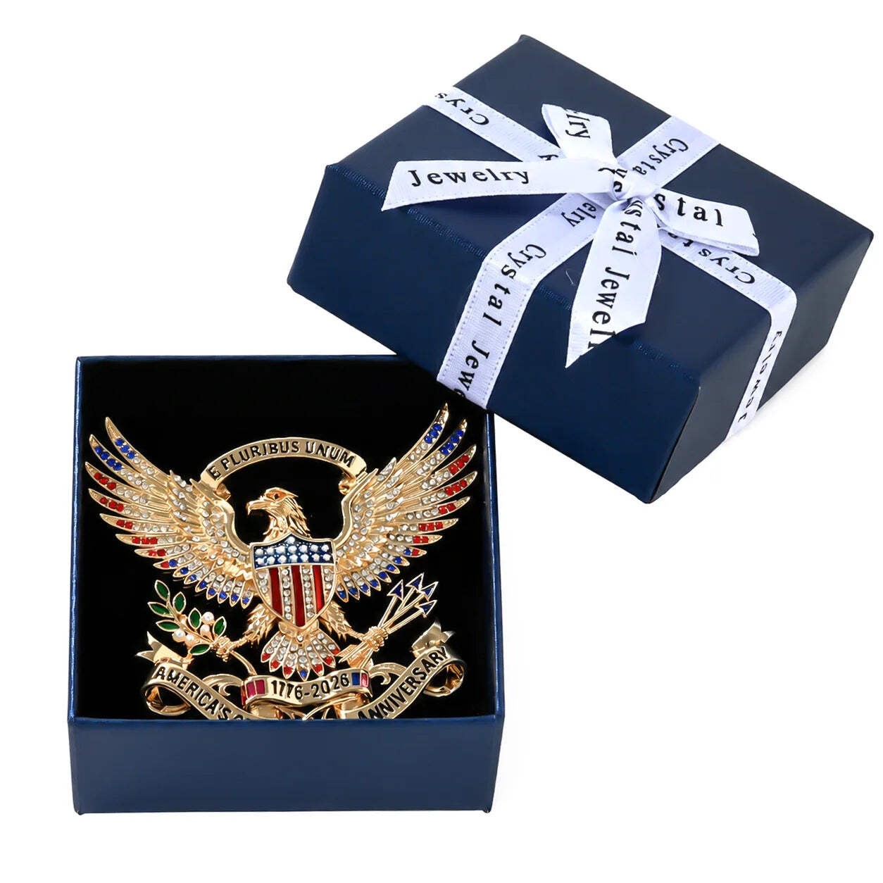 America 250th Anniversary Patriotic Brooch Lapel Pin Corsage Accessory