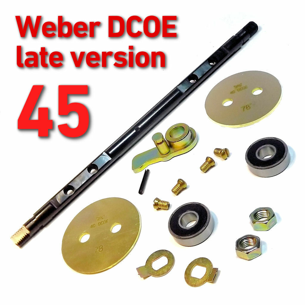 Throttle Spindle Shaft late WEBER 45 DCOE complete set repair kit