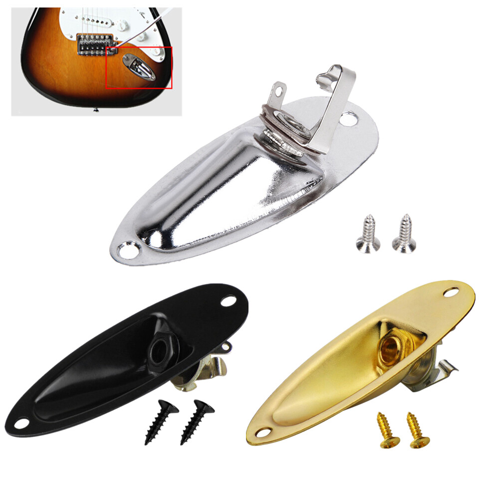 Metal 1/4" Boat Jack Plate for Fender Stratocaster Strat Style Guitar Parts b