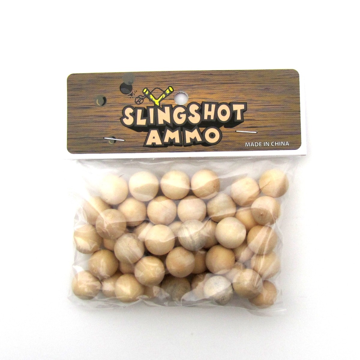 Bag of wooden pellets Slingshot Ammunition Rounds 40 wood sling shot ammo balls