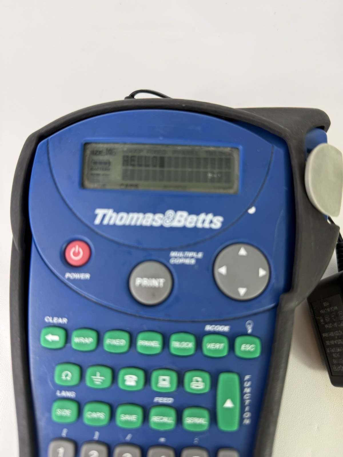 Thomas & Betts EZL-100 Thermal Label Printer + Silicone Bumper Case Tested Works