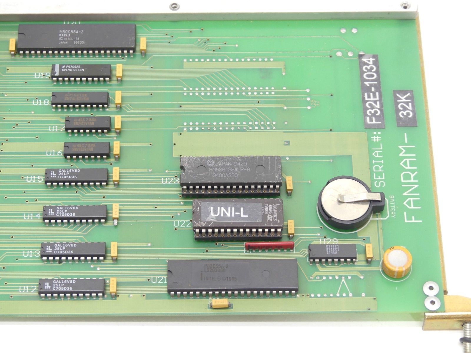 Tulip Electronics Fanram-32K Rev. B Memory Board