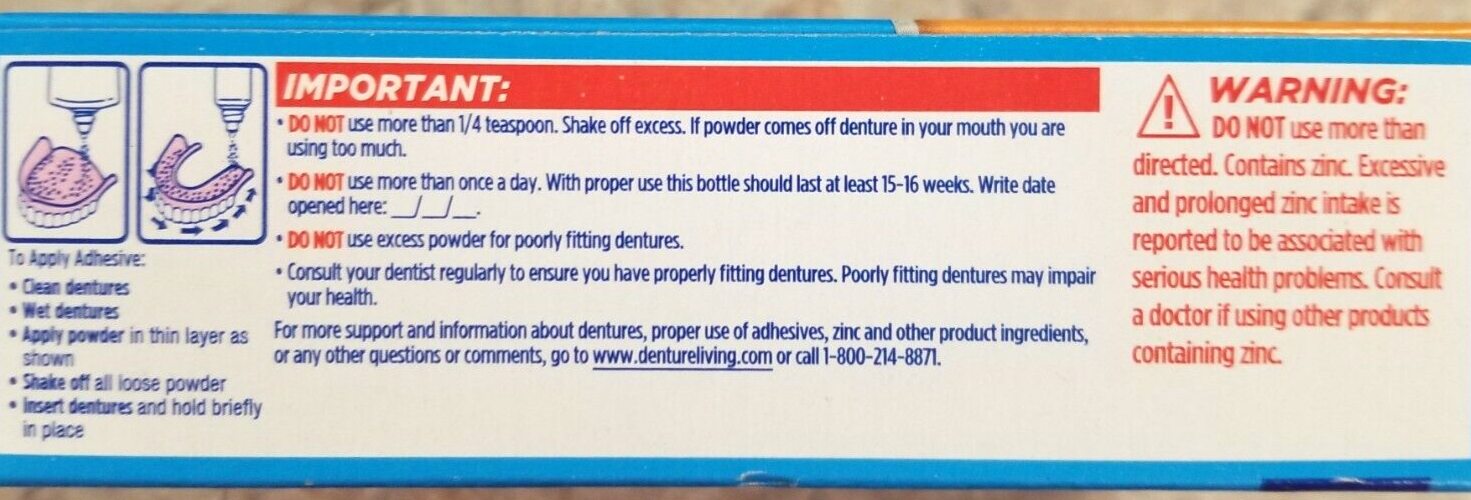 Fixodent Denture POWDER Extra Hold 2.70 oz ( 2 pack )