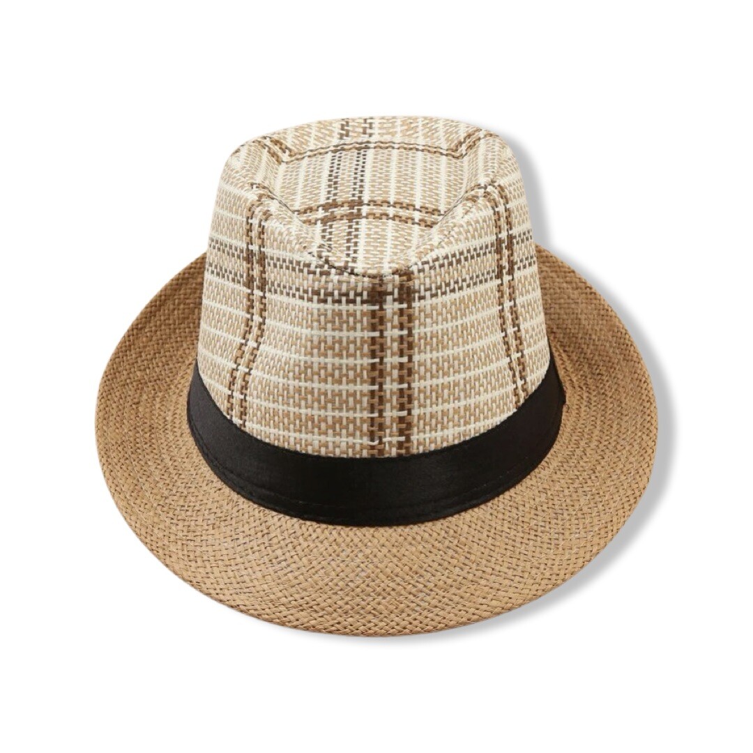 Straw Fedora Hat-Straw Fedora Hat-Straw Fedora Hat-Straw Fedora Hat
