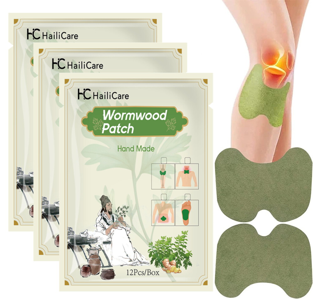 60pcs Knee Pain Relief Patches Plaster Sticker Wormwood Knee Pain Joint Ache