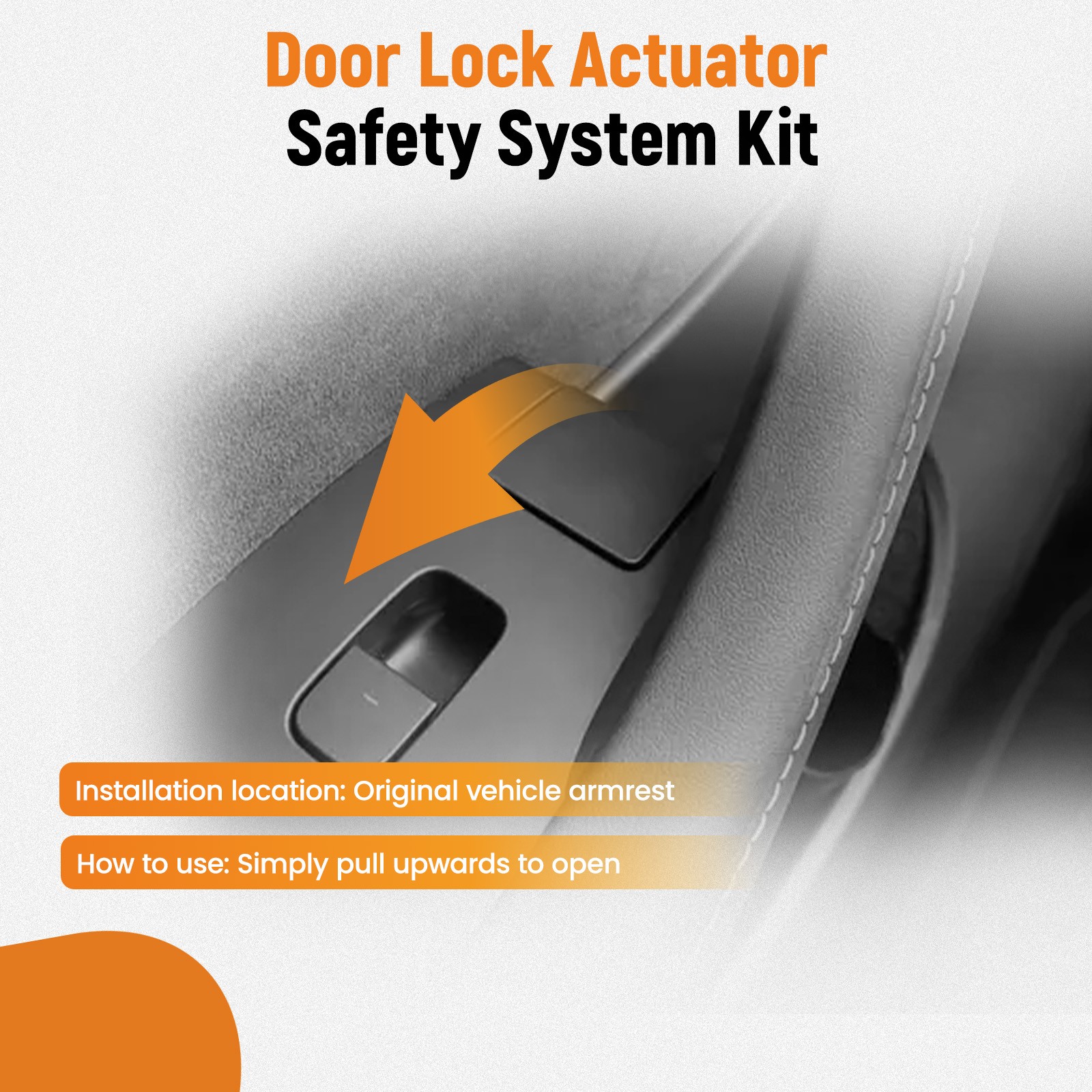 Door Release Handle & Cable Assembly for Tesla Model Y Model 3 2019-2024