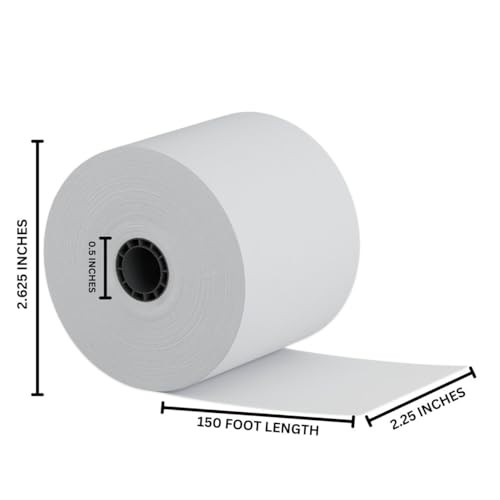 Upgrade Office Supply Adding Machine Calculator Rolls, 2-1/4 x 150 ft, 3 Pack