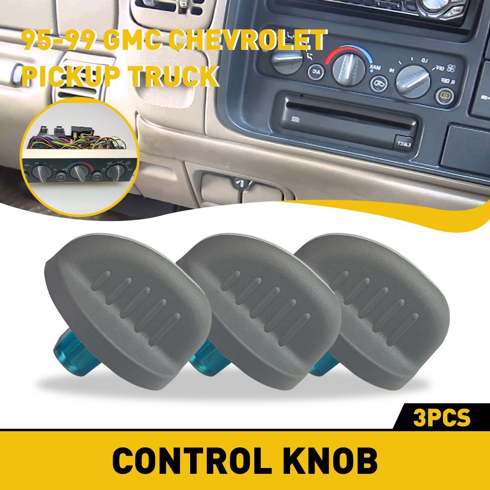 For 95-99 GMC CHEVY PICKUP TRUCK TAHOE SUBURBAN HEATER CLIMATE CONTROL KNOBS
