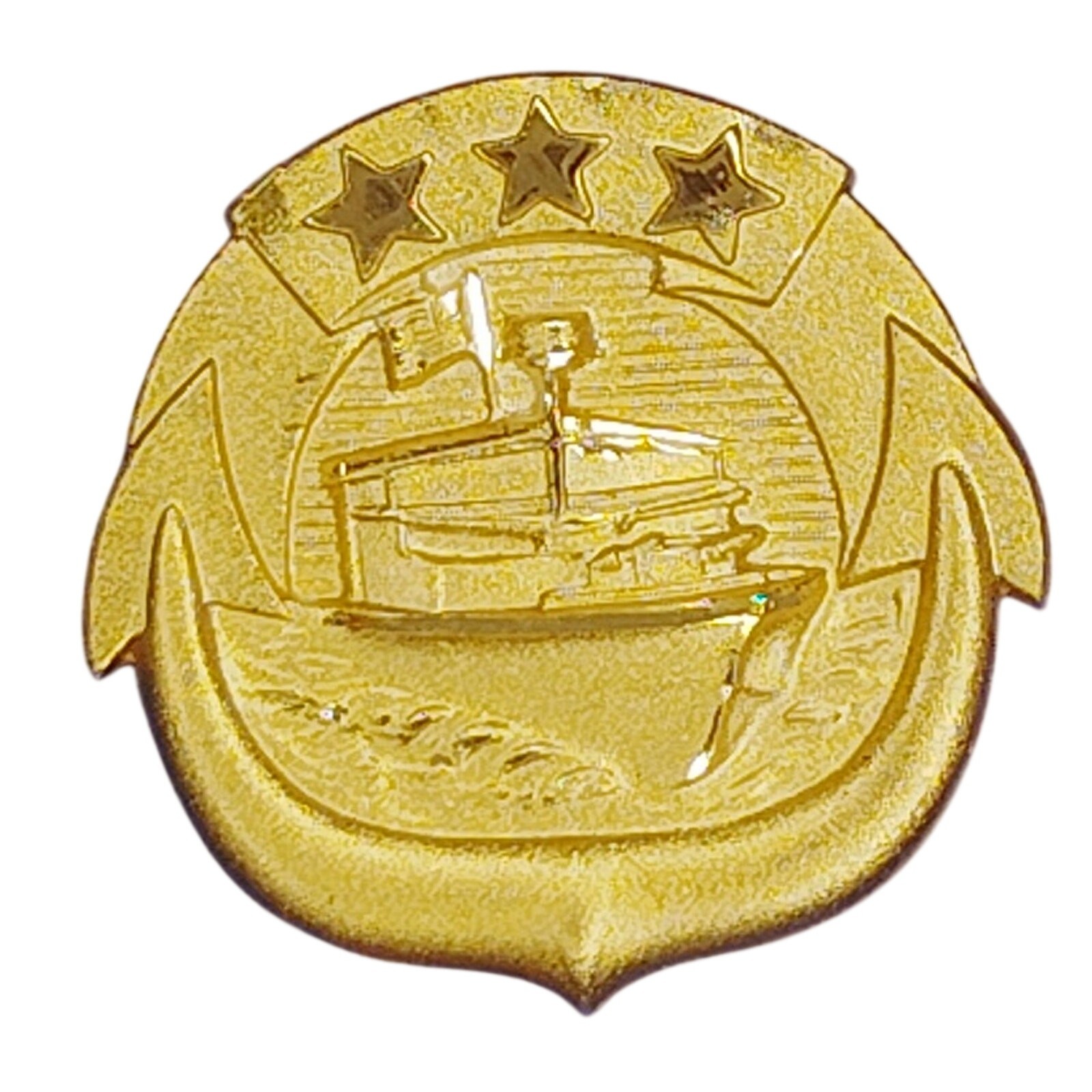 Vintage US Navy Small Craft Officer in Charge OIC Pin 3/4" × 3/4", NIP