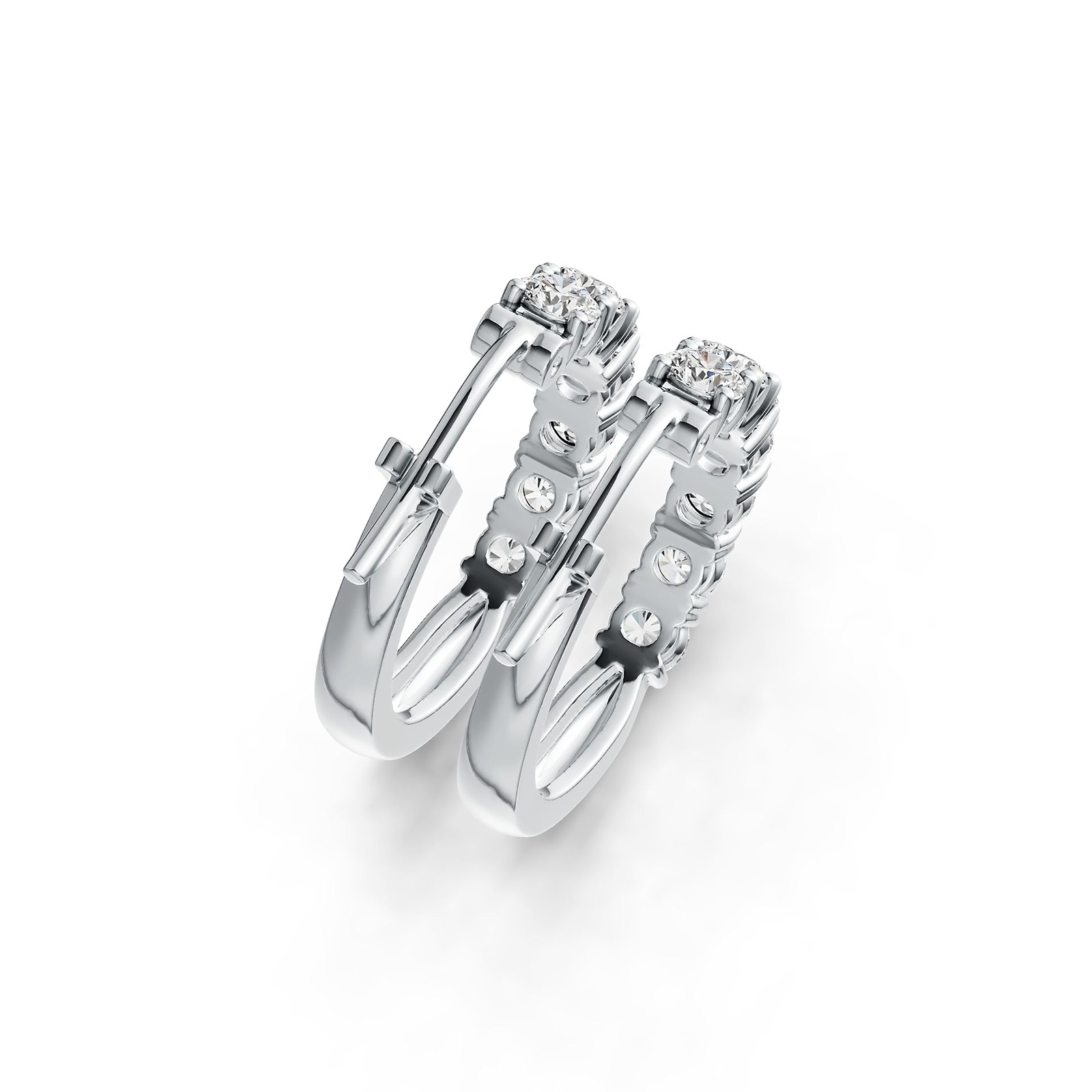 Sterling Silver Semi Mount Earrings Setting Round RD 4x4mm