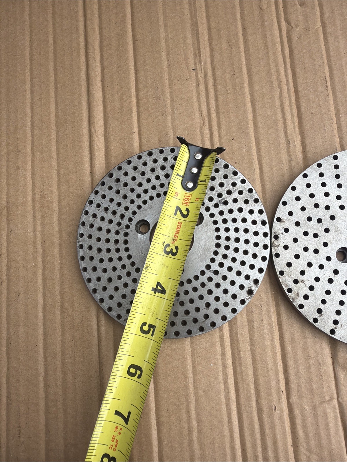 GOOD USED INDEX PLATE for rotary table dividing & indexer head spacer indexing