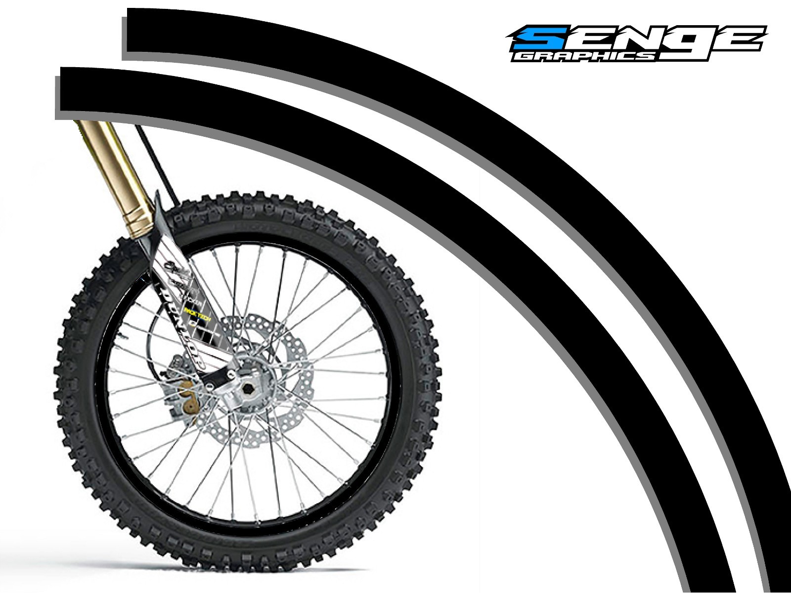 19 & 21 INCH DIRT BIKE RIM PROTECTORS WHEEL DECALS TAPE GRAPHICS MOTORCYCLE