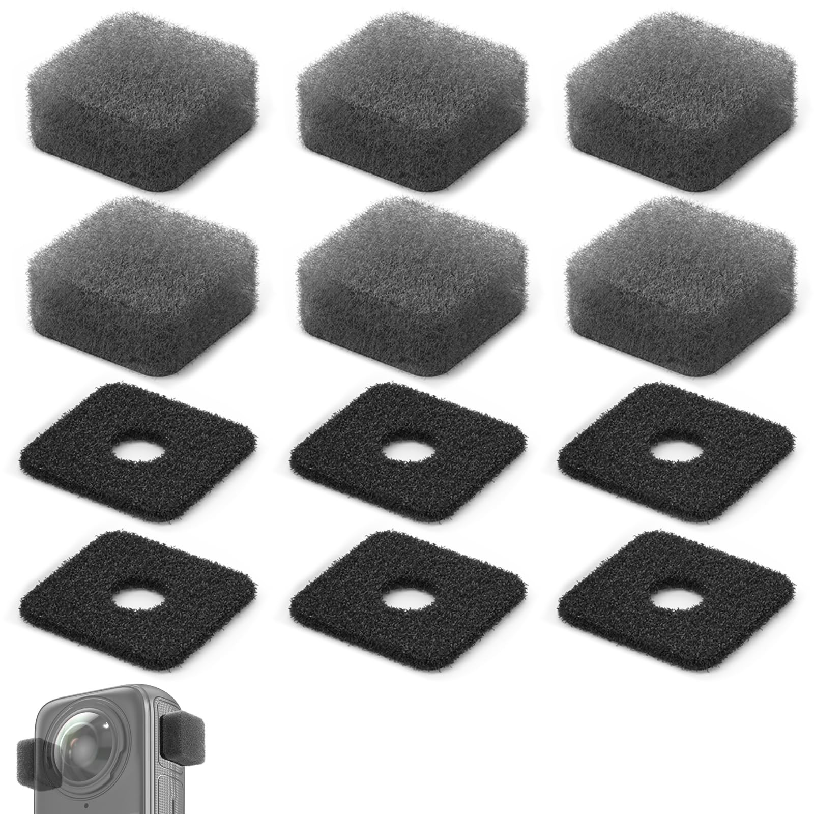 6 Set - Microphone Wind muff for Insta360 X3 X4 X5 ONE Anti-Noise Windbreak S