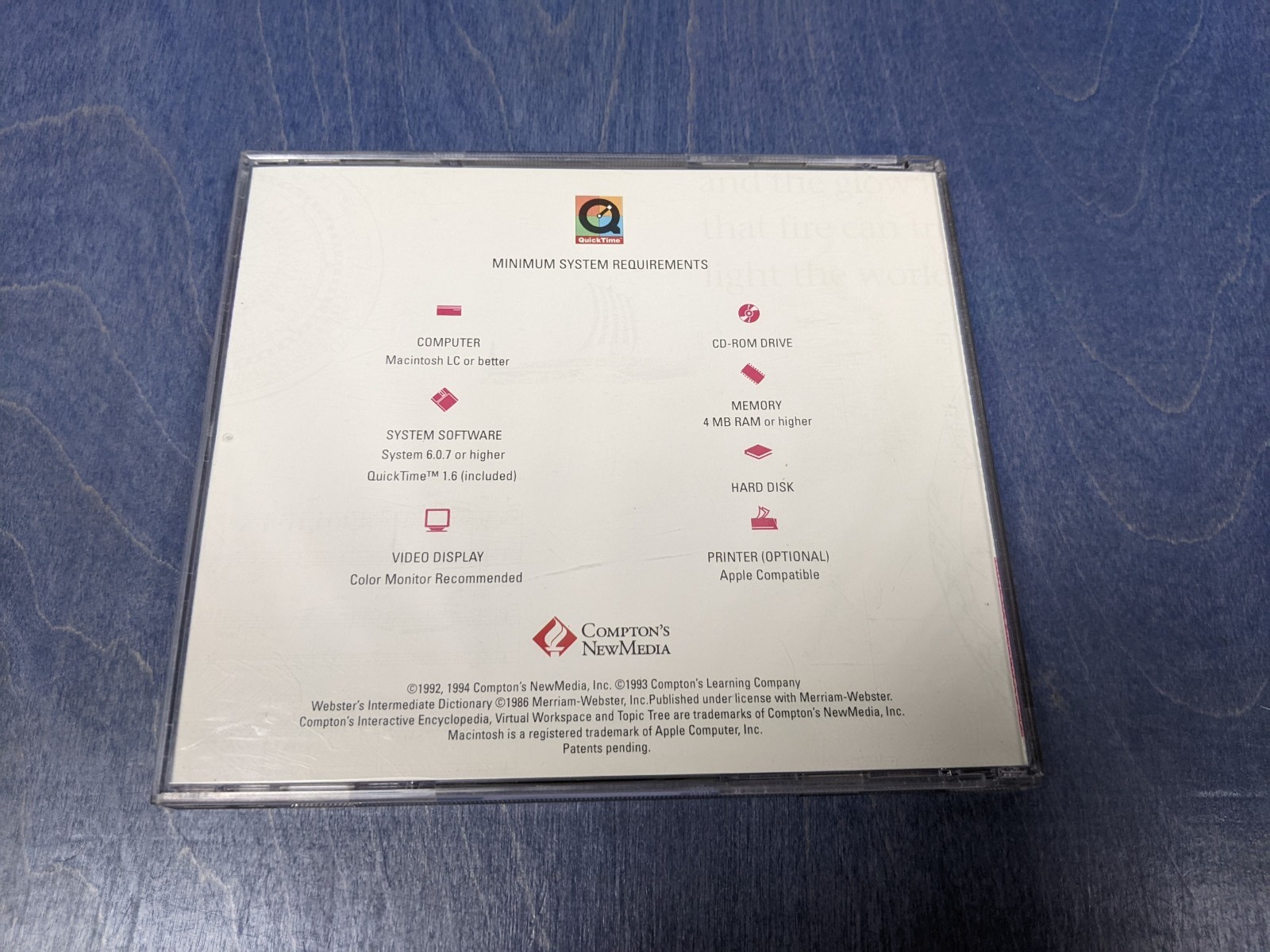 Vintage Mac Comptons Encyclopdeia CDROM 1994 Version 2.02VW w Users Guides