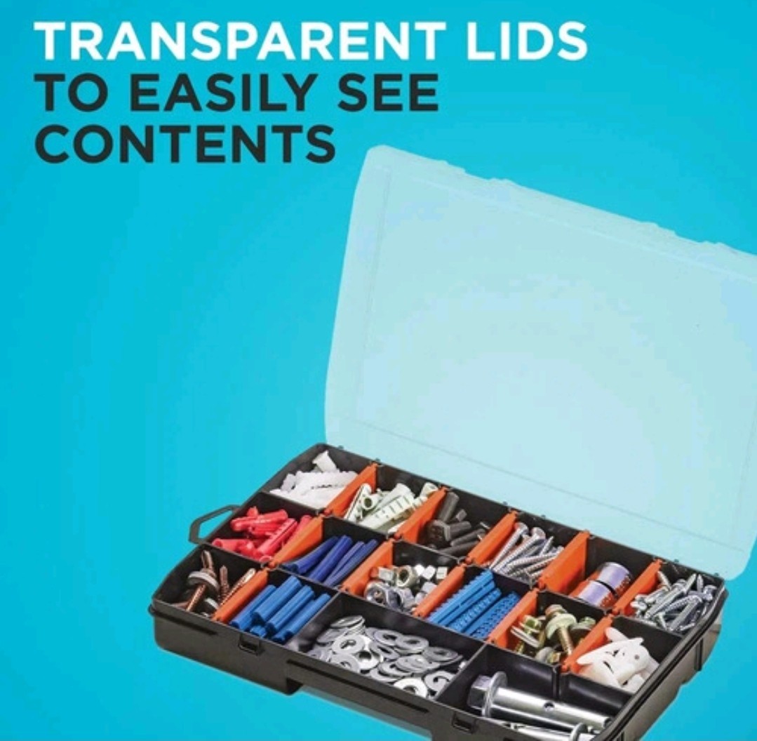 2 PACK - BLACK+DECKER® Small Parts Organizer Boxes