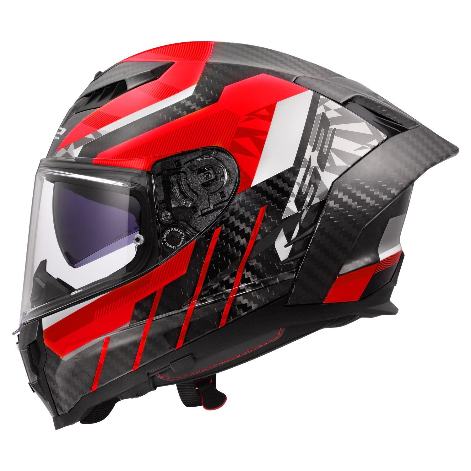 LS2 FF807 Dragon helmet Trax gloss red carbon