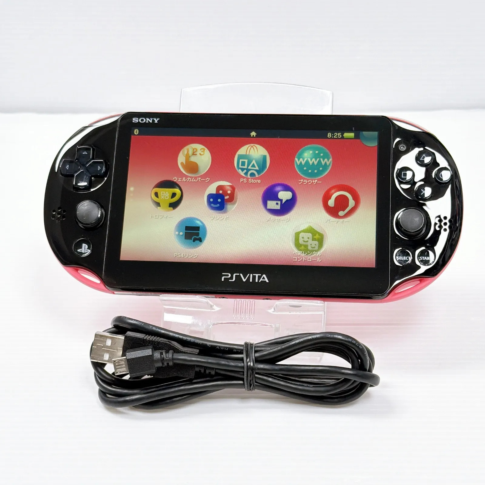 Sony PS Vita PCH-2000 Pink Black Console Tested Working Region Free Japan USB