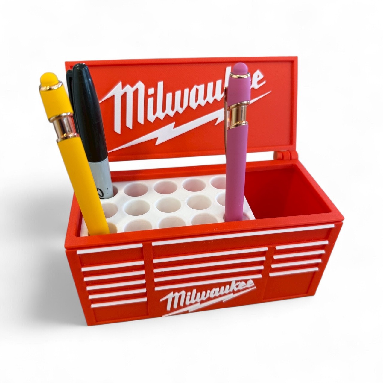 Milwaukee Workbench Toolbox Pen Holder – Tool Box Organizer for Desk