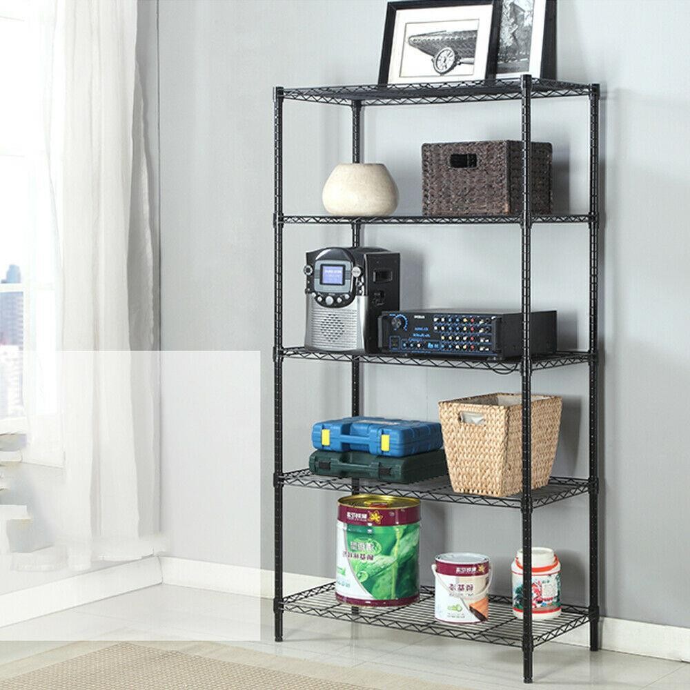 71x36x14" 5 Layer Wire Rack Metal Shelf Adjustable Unit Garage Kitchen Storage