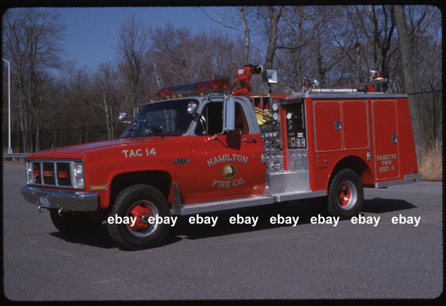 Hamilton Twp NJ TAC14 1988 GMC 3D mini pumper Fire Apparatus Slide