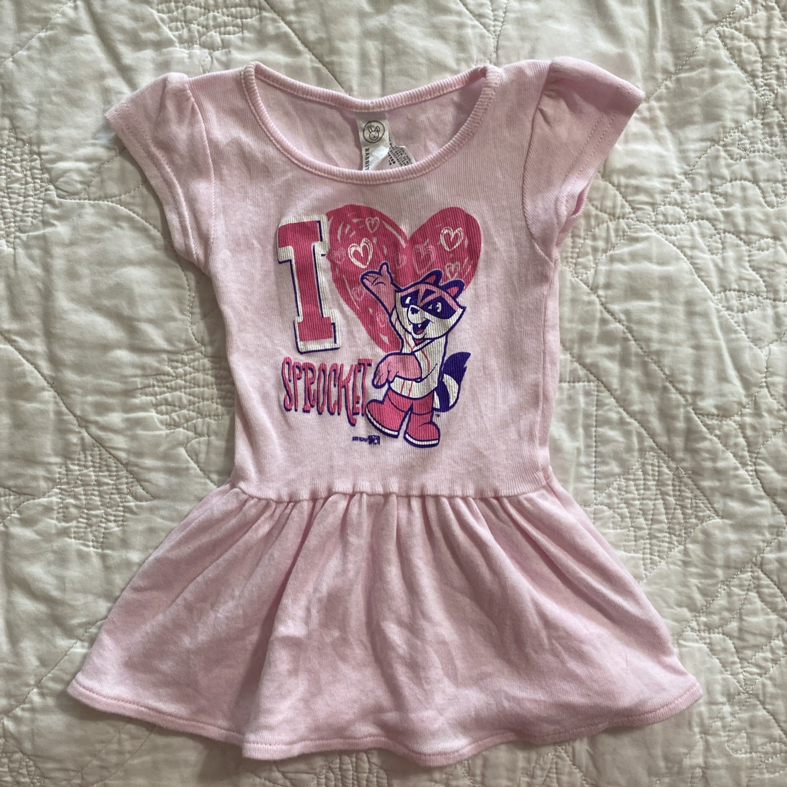 Infant Girl's MiLB Rocket City Trash Pandas Pink Dress, 6 Months Sprocket