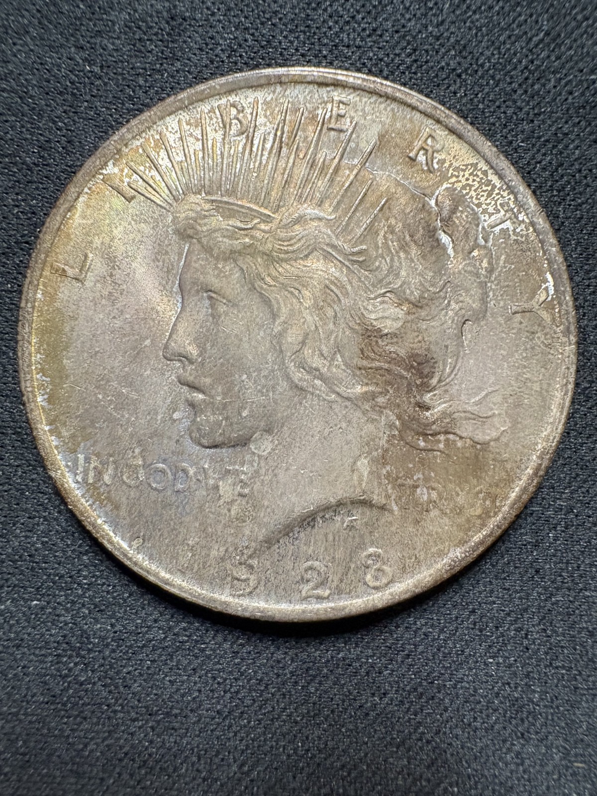 1923 Peace Silver Dollar - Super Toned - Circulated 90% Silver US Coin
