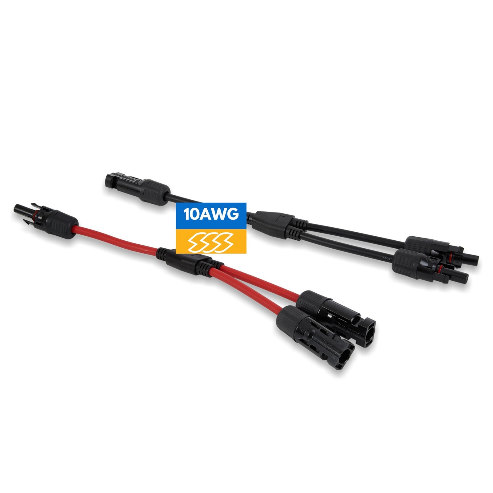 Pack of 2 Solar Y Branch Connectors - IP68 Waterproof Solar Panel Cable Conne...