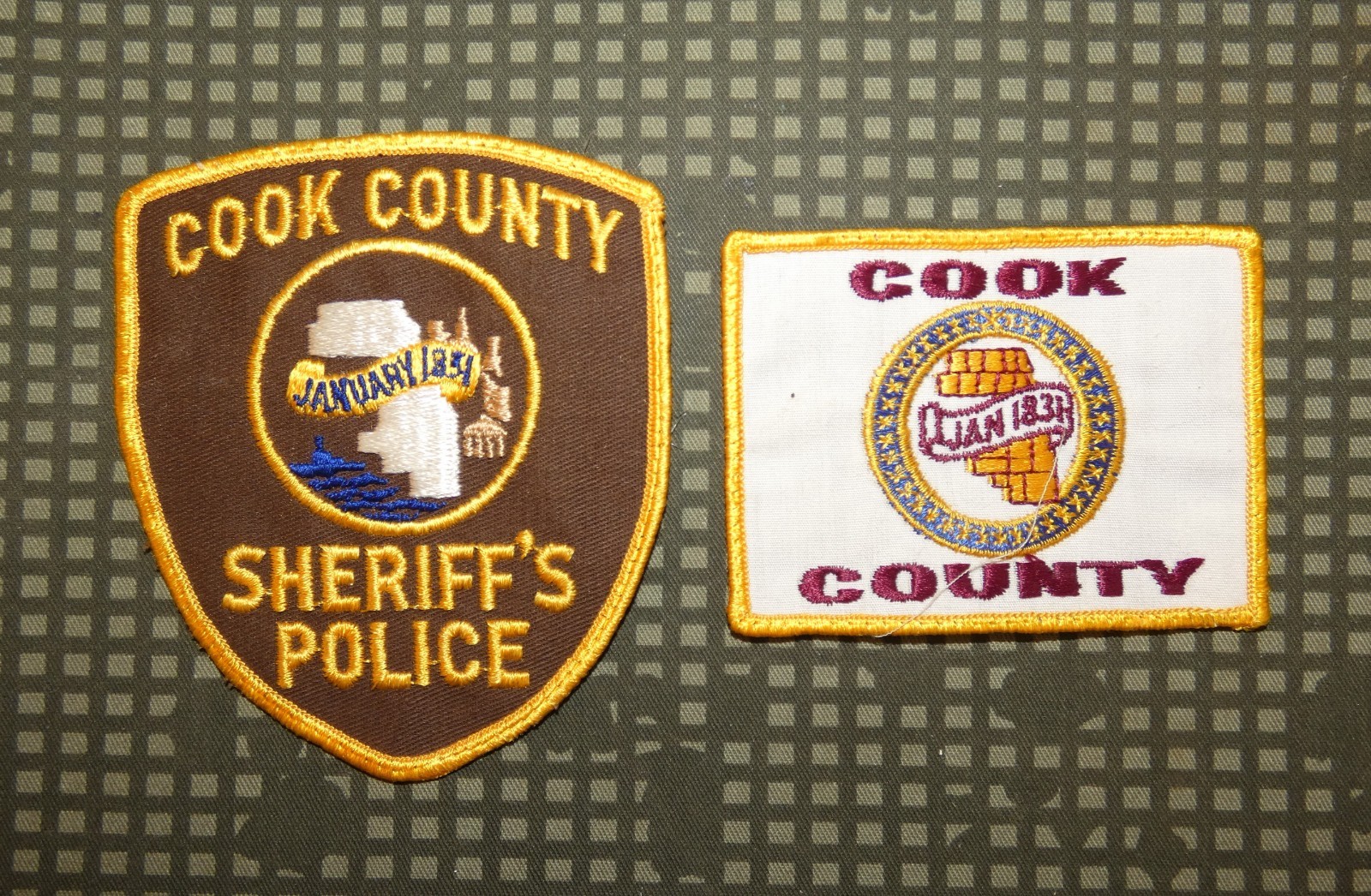 Vintage Cook County Sheriff's Office Flag and Shoulder Patch (Illinois)
