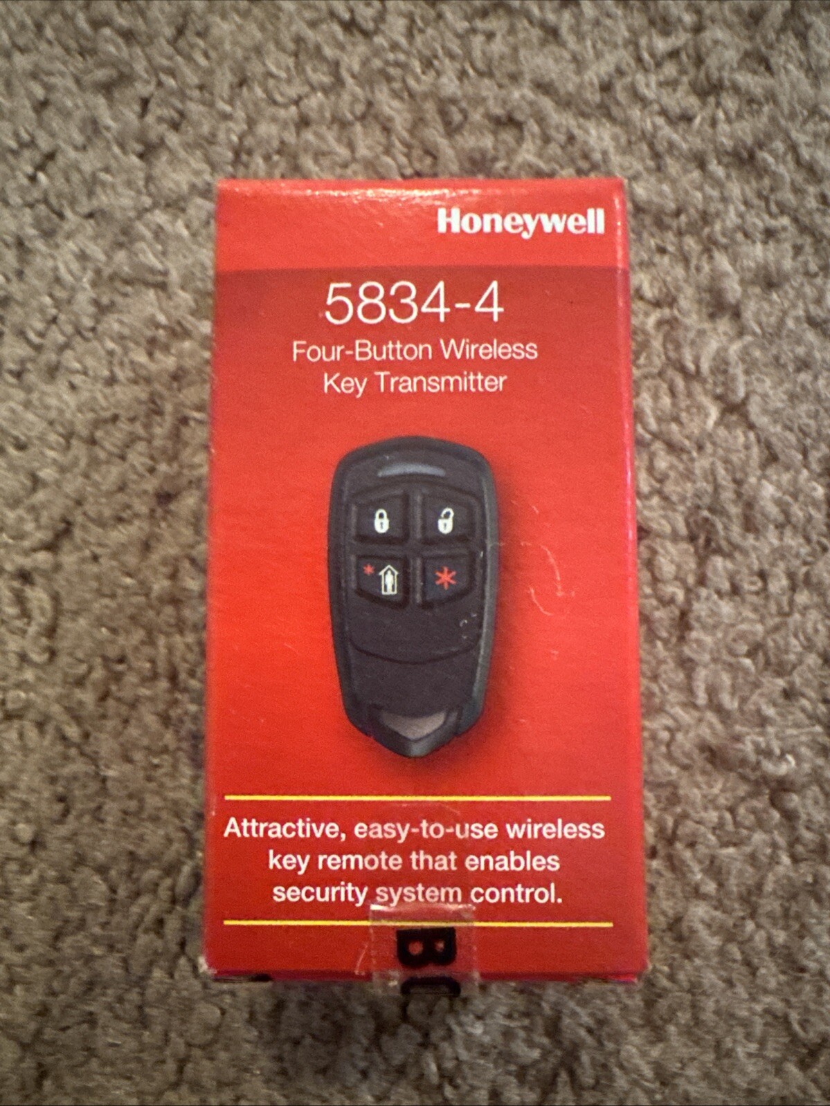 Honeywell 5834-4 Four Button Wireless key Transmitter, New In Box Sealed