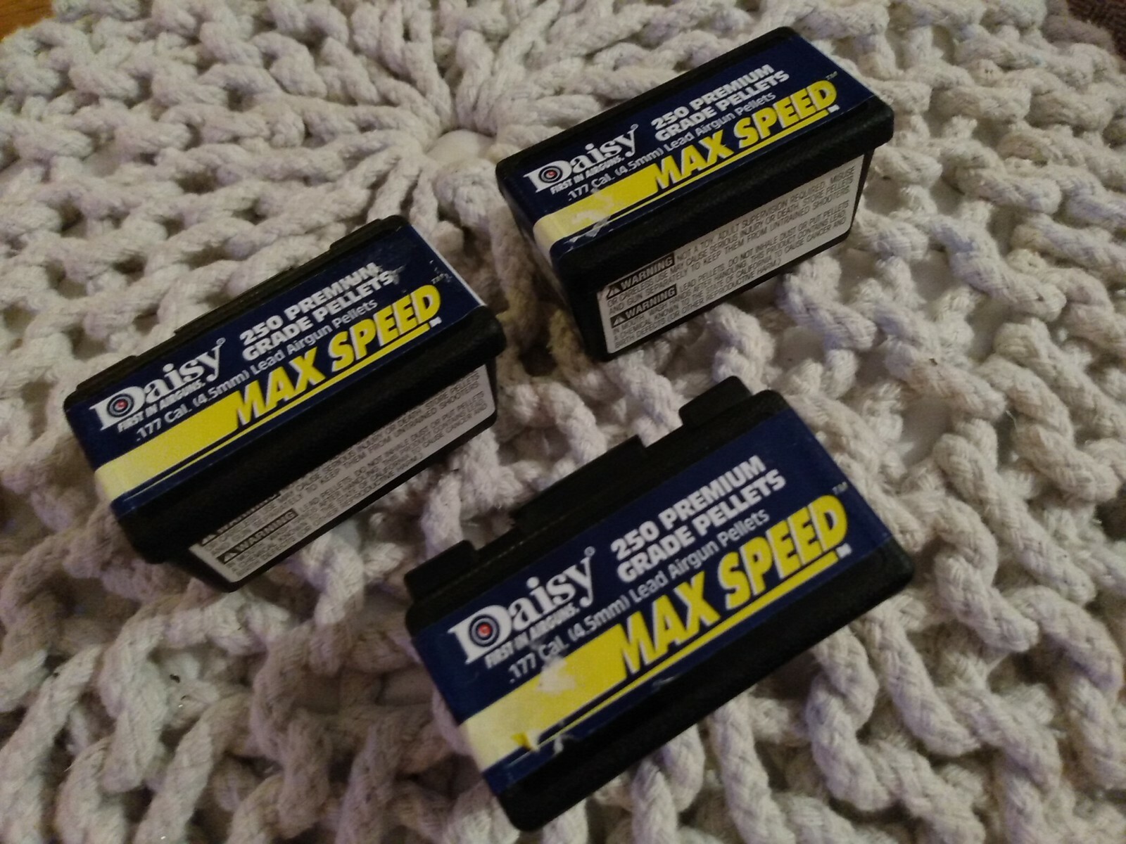 (3 each) Daisy .177 Cal. Flat Nosed Pellets 250 Ct ~ NEW Total of 750 pellets