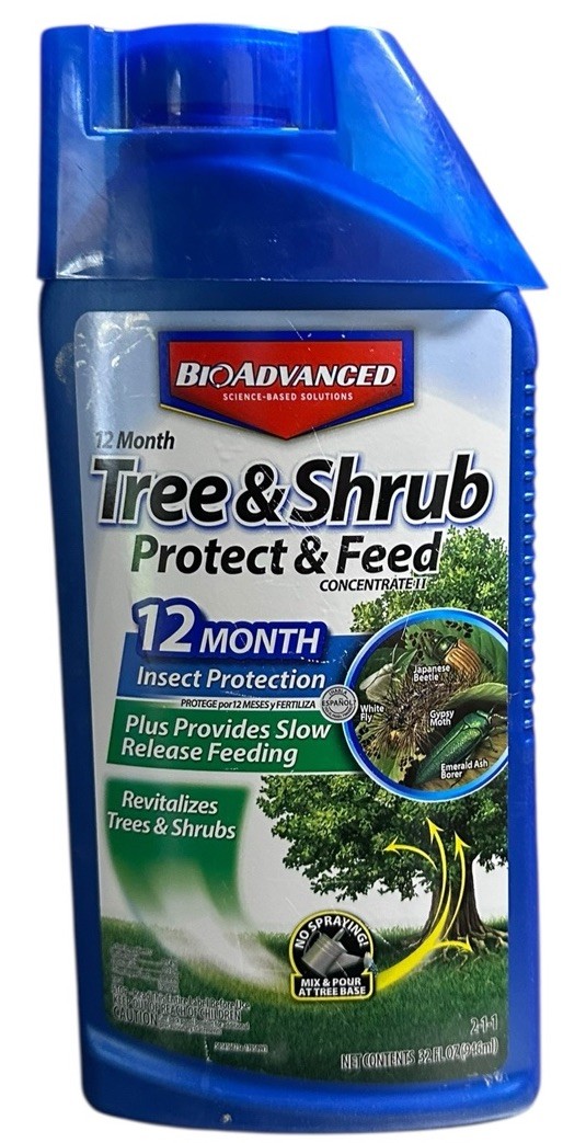 BioAdvanced Tree and Shrub 12 Month Protect & Feed, 32 oz Insect Protection