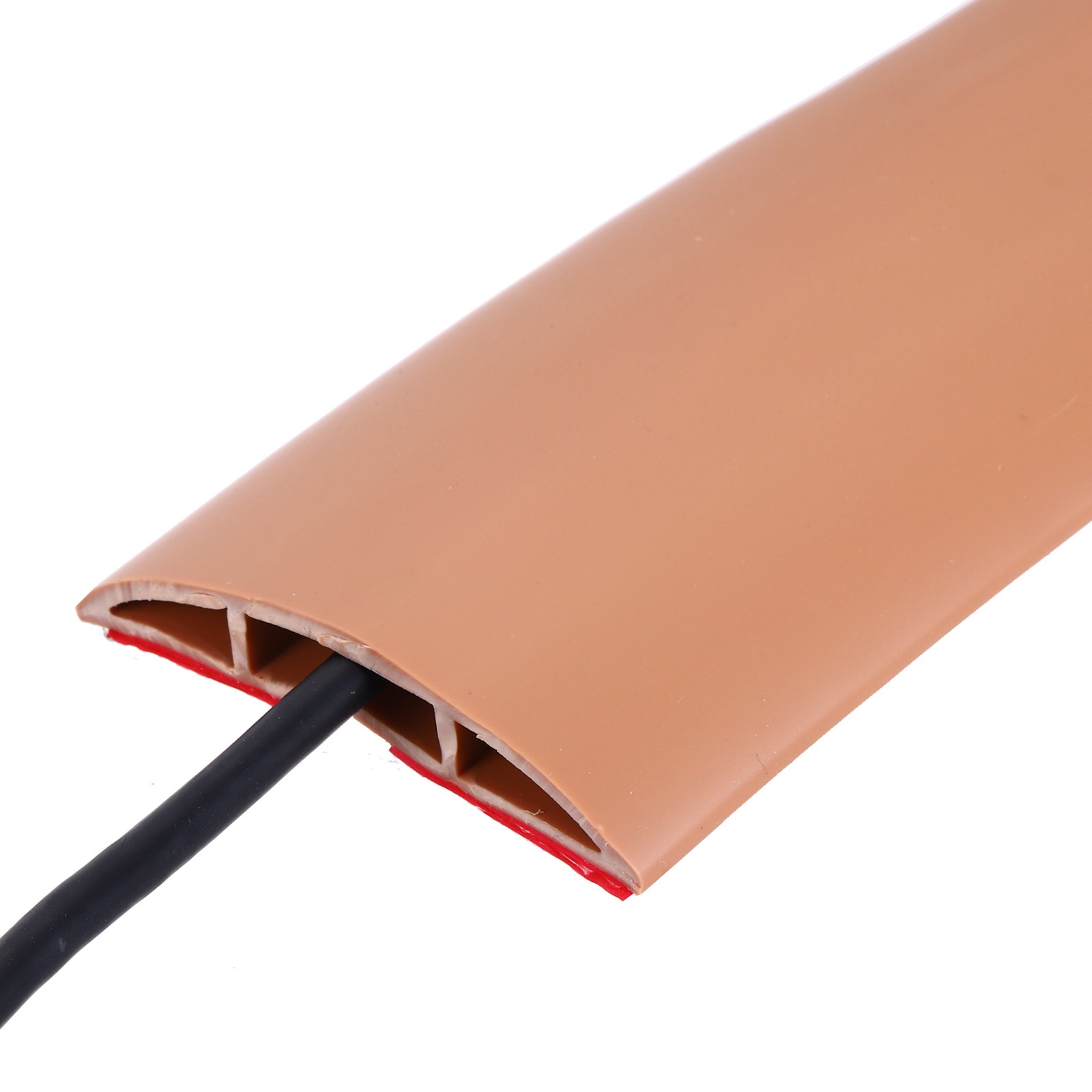 Floor Cord Cover 6ft, Cord Hider for Floor Cable Management Yellow Oak