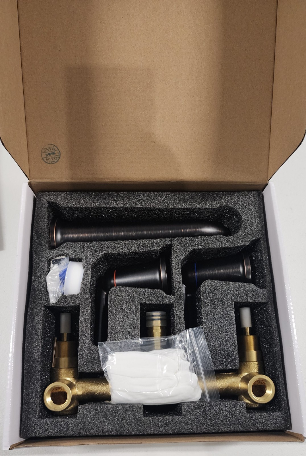Wintap 9805ORB Wall Mount Bathroom Faucet, Oil Rubbed Bronze, 8.5 inch 3 Holes