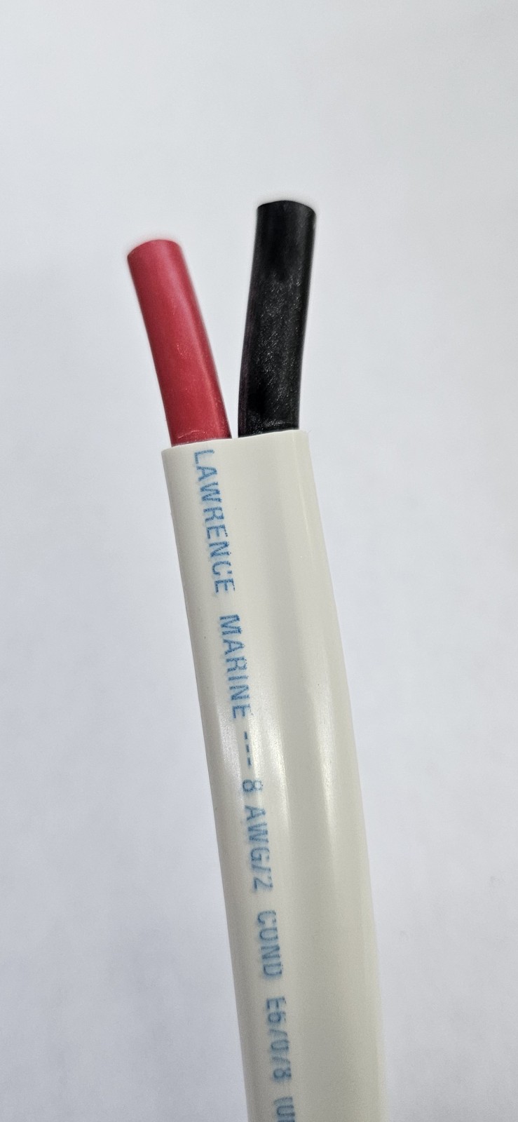 Lawrence Marine 8/2 AWG Duplex Tinned Marine Wire Red/Blk 25' Made In The USA
