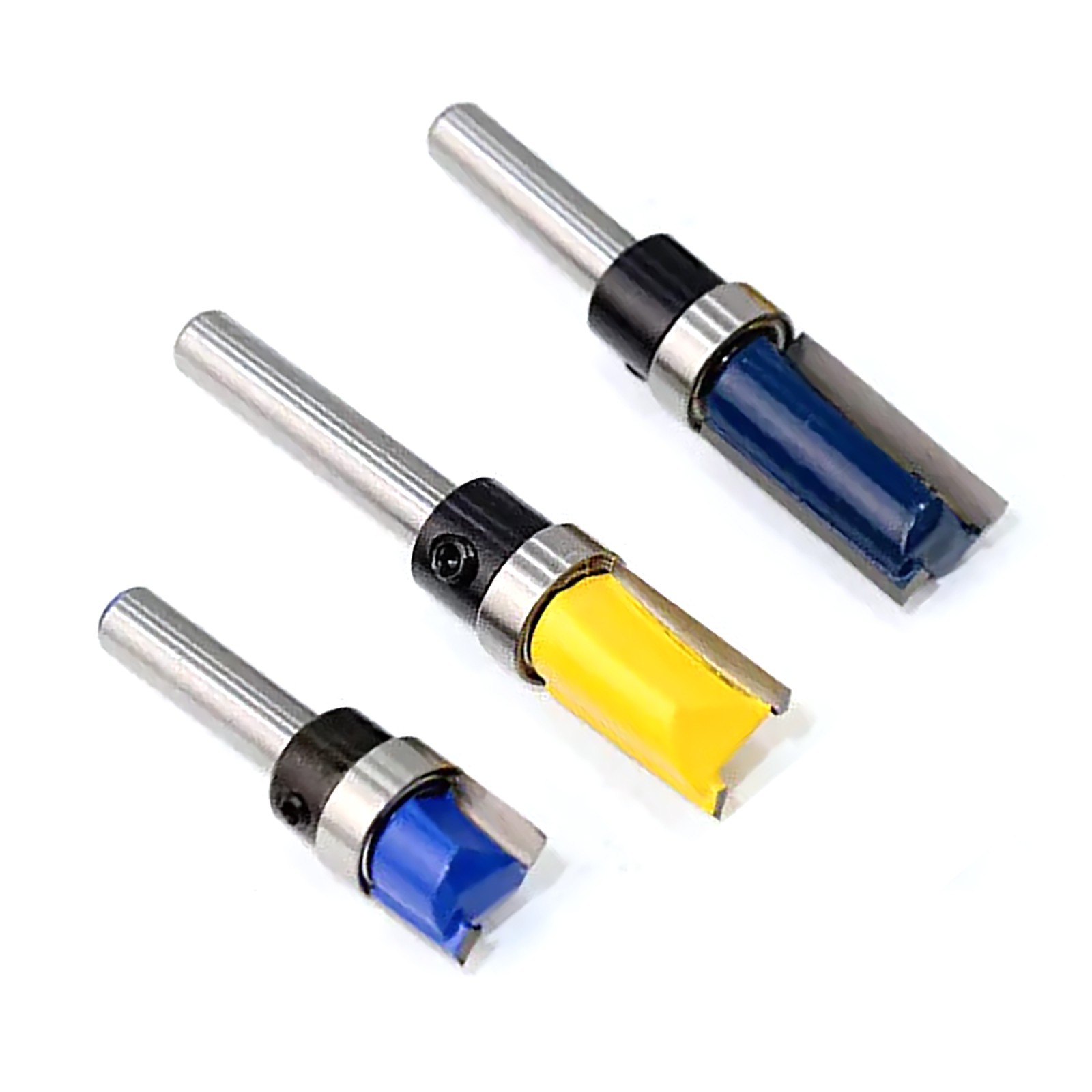 3x 1/4 Shank Extra Cutting Straight Router Bit Flush Trim Pattern Milling Cutter