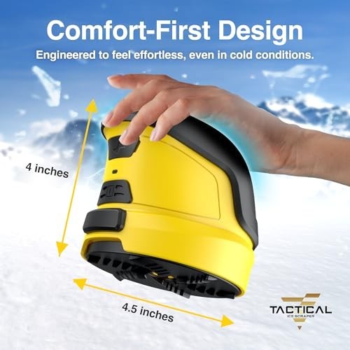Electric Tactical Ice Scraper - Cordless Motorized Windshield Tool for Snow & Fr