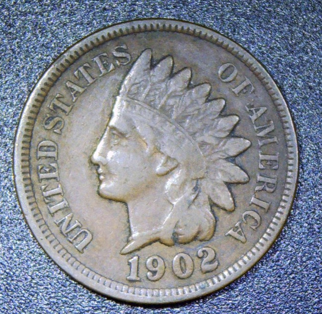 1902 Indian Cent VF/XF Circ RC36