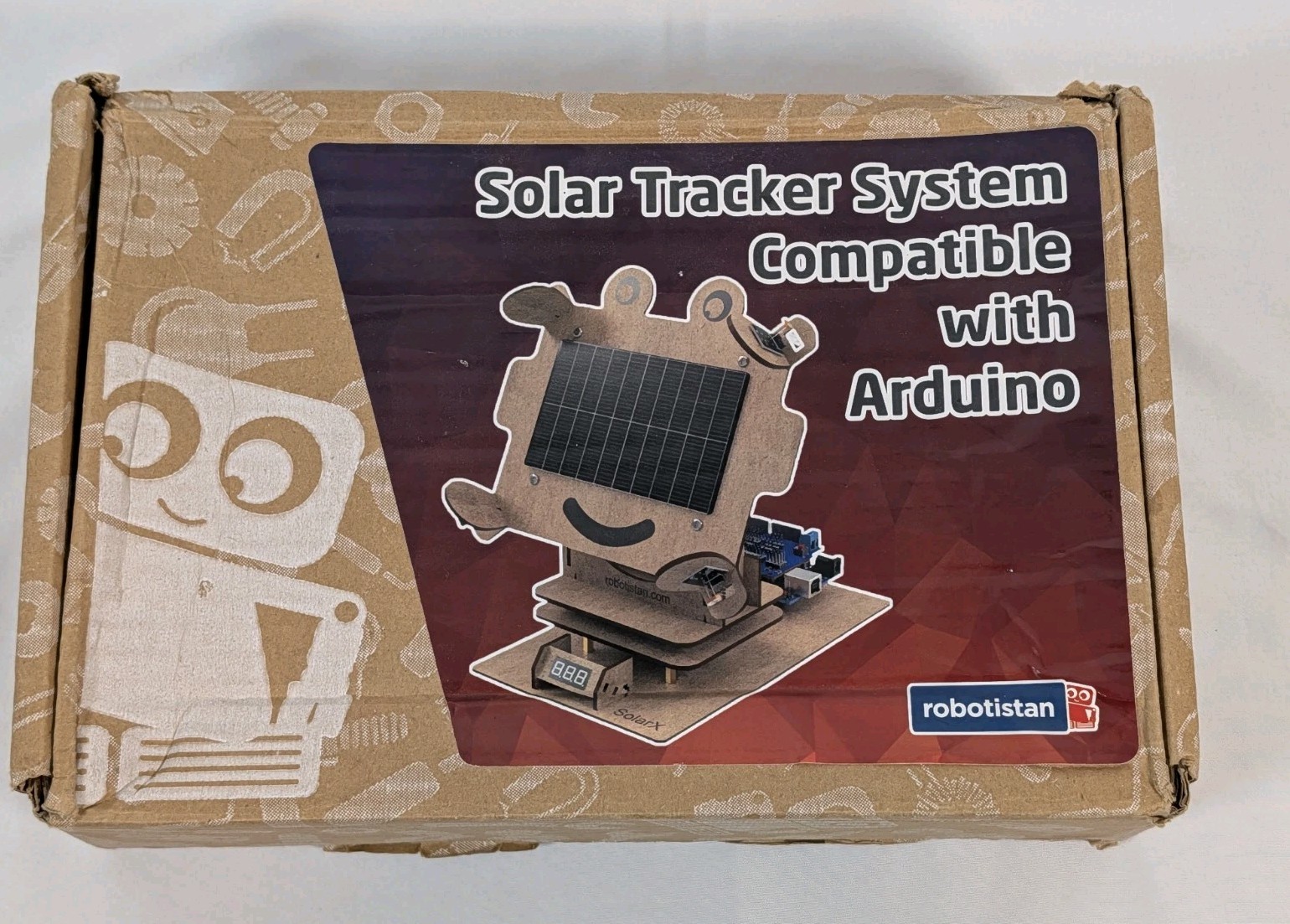 SolarX: Sun-Tracking Solar Panel DIY Kit with Arduino Nano, Brown